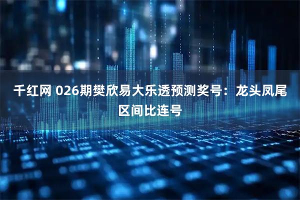 千红网 026期樊欣易大乐透预测奖号：龙头凤尾区间比连号